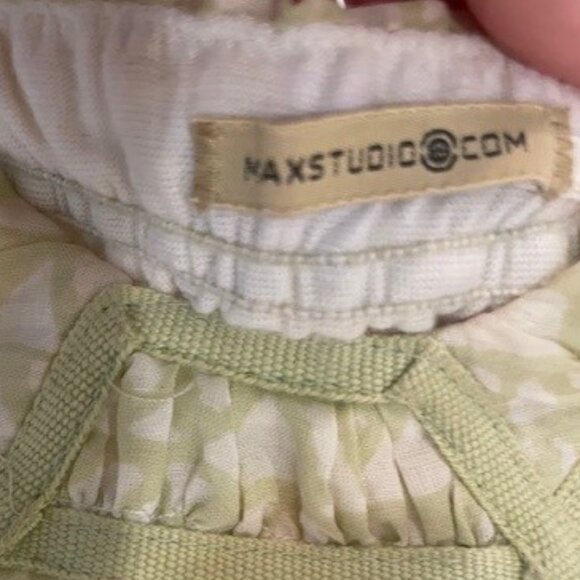 Max Studio Boho Spaghetti Strap GREEN and WHITE Summer Dress – Sz XS - Picture 5 of 8